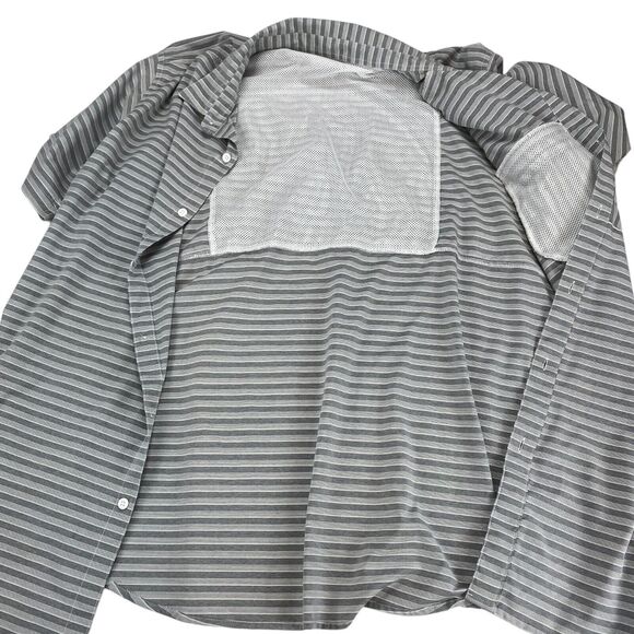 Columbia Shirt MensTall 2X Gray Twisted Creek Omni Shade Collared Button Down - Picture 7 of 14